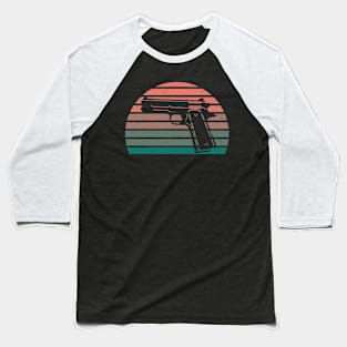 Vintage Retro Gun Baseball T-Shirt